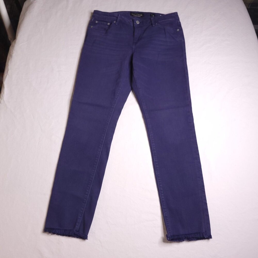 Lucky Brand Womens Lolita Skinny Jeans 8 Raw Hem Low Rise Purple Stretch - Picture 4 of 9